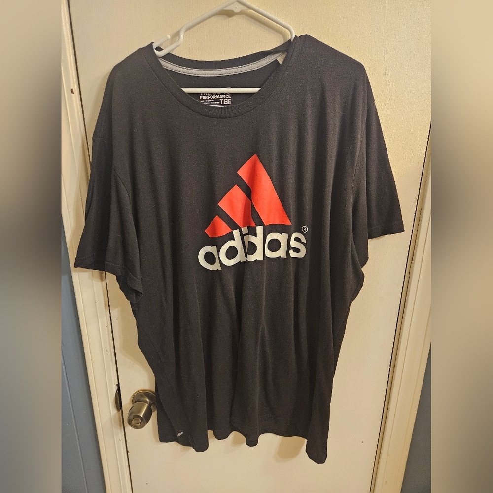 Adidas Black T-Shirt with Red Logo 3XL